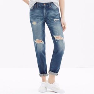 Madewell distressed boy Jean